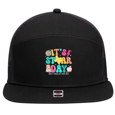 It's Staar Day Testing Day Exam Teachers State 7 Panel Mesh Trucker Snapback Hat