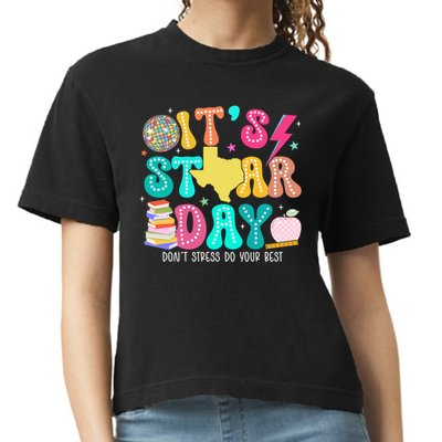 It's Staar Day Testing Day Exam Teachers State Comfort Colors Boxy T-Shirt