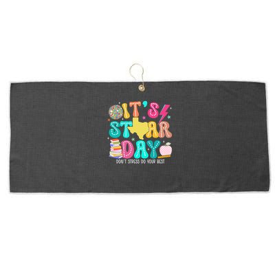 It's Staar Day Testing Day Exam Teachers State Large Microfiber Waffle Golf Towel