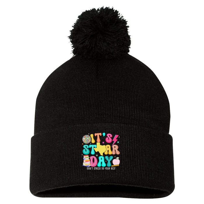 It's Staar Day Testing Day Exam Teachers State Pom Pom 12in Knit Beanie