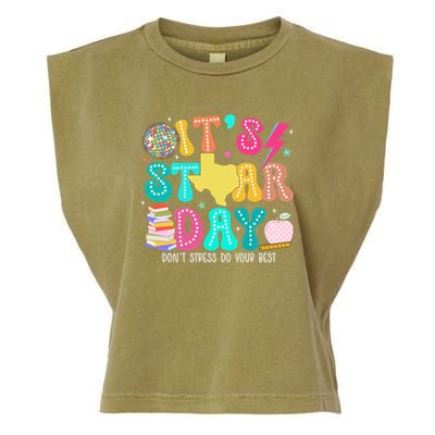 It's Staar Day Testing Day Exam Teachers State Garment-Dyed Women's Muscle Tee