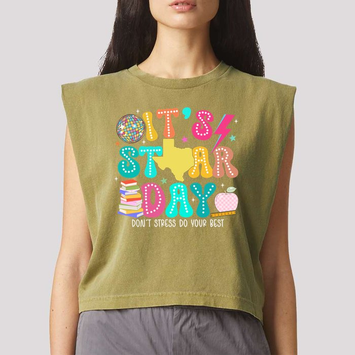 It's Staar Day Testing Day Exam Teachers State Garment-Dyed Women's Muscle Tee