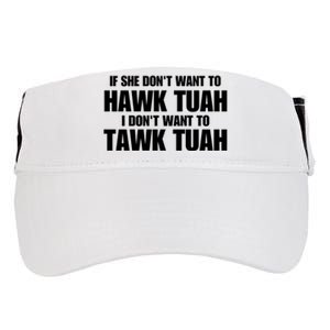 If She DonT Want To Hawk Tuah Then I DonT Want To Tawk Tuah Adult Drive Performance Visor