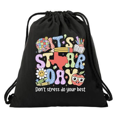 It's Staar Day Don't Stress Do Your Best Test Day Teacher Drawstring Bag