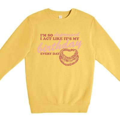 Im So Depressed I Act Like Its My Birthday Ttpd Premium Crewneck Sweatshirt