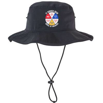 It Service Desk Wheel Of Answers Information Technology Legacy Cool Fit Booney Bucket Hat