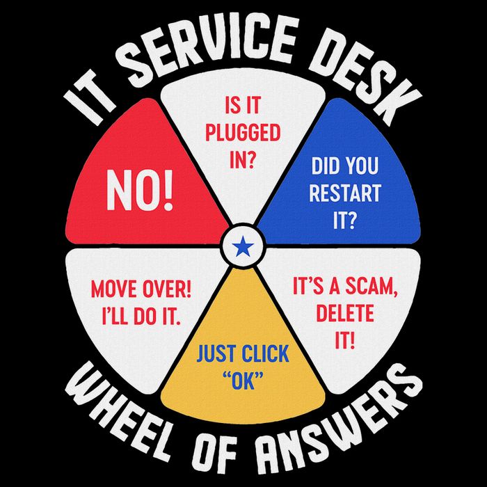 It Service Desk Wheel Of Answers Information Technology Drawstring Bag