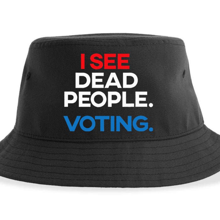 I See Dead People. Voting. Funny Election Sustainable Bucket Hat