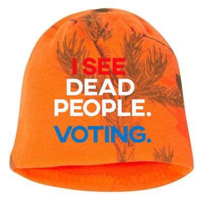 I See Dead People. Voting. Funny Election Kati - Camo Knit Beanie