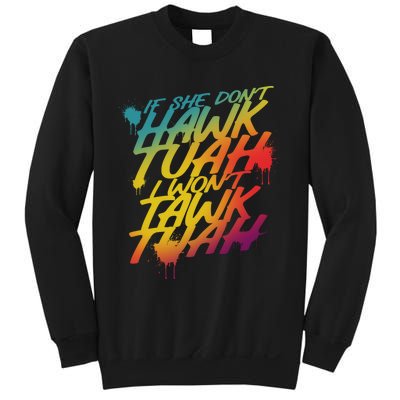 If She Dont Hawk Tuah I Wont Tawk Tuah Funny Hawk Tuah 24 Sweatshirt