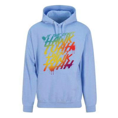 If She Dont Hawk Tuah I Wont Tawk Tuah Funny Hawk Tuah 24 Unisex Surf Hoodie