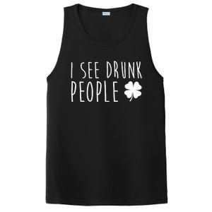 I See Drunk People Funny St Patrick's Day PosiCharge Competitor Tank