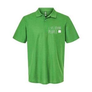 I See Drunk People Funny St Patrick's Day Softstyle Adult Sport Polo