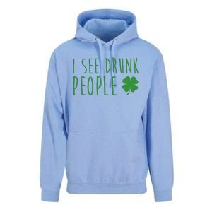 I See Drunk People Funny St Patrick's Day Unisex Surf Hoodie