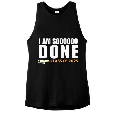 I'm So Done Class of 2025 Senior Graduation  Ladies PosiCharge Tri-Blend Wicking Tank