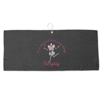IM So Depressed I Act Like ItS My Birthday Large Microfiber Waffle Golf Towel