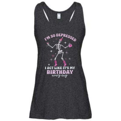 IM So Depressed I Act Like ItS My Birthday Everyday Ladies Essential Flowy Tank