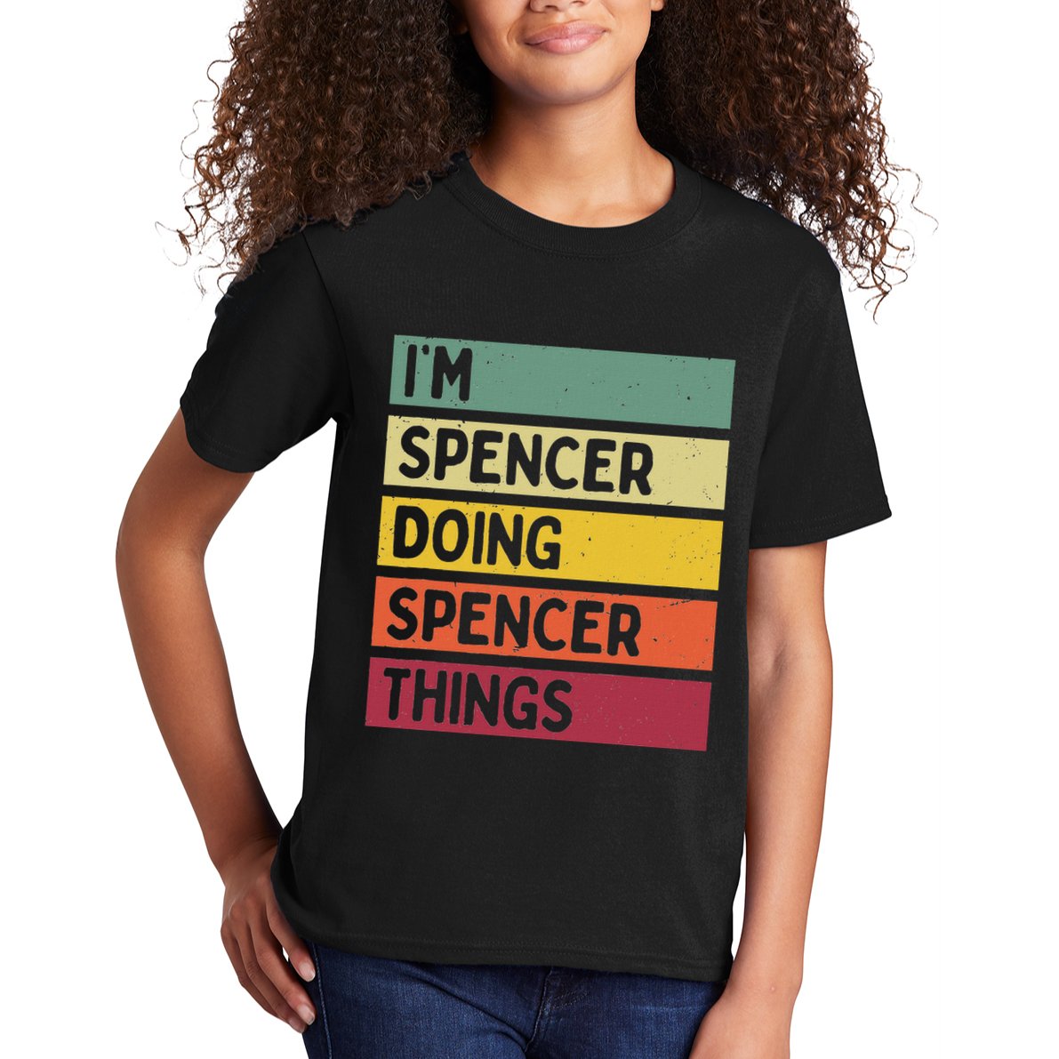 IM Spencer Doing Spencer Things Funny Personalized Quote Kids T-Shirt