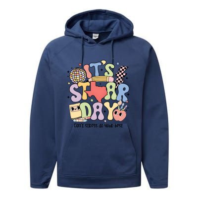 ItS Star Day DonT Stress Do Your Best State Exam Performance Fleece Hoodie