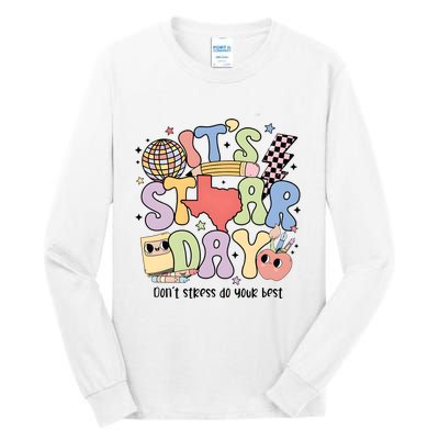 ItS Star Day DonT Stress Do Your Best State Exam Tall Long Sleeve T-Shirt