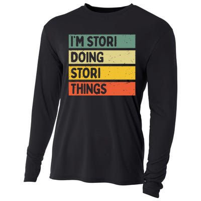 IM Stori Doing Stori Things Funny Personalized Cooling Performance Long Sleeve Crew