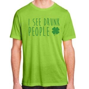 I See Drunk People Funny St Patricks Day Adult ChromaSoft Performance T-Shirt