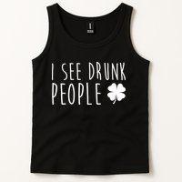 I See Drunk People Funny St Patricks Day Tank Top