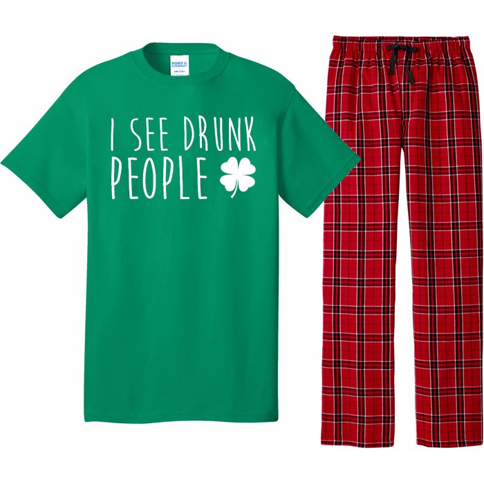 I See Drunk People Funny St Patricks Day Pajama Set