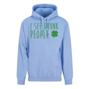 I See Drunk People Funny St Patricks Day Unisex Surf Hoodie