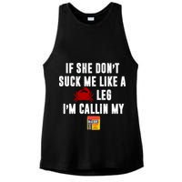 If She Don't Suck Me Like A Crab Leg I'm Calling My Old Bay Ladies PosiCharge Tri-Blend Wicking Tank