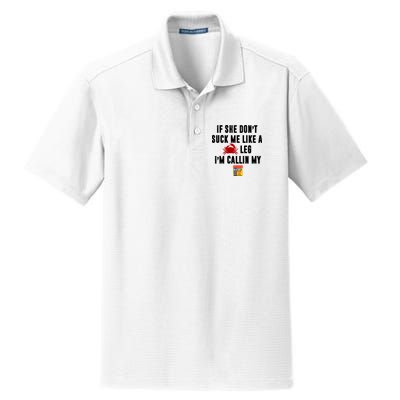 If She Don't Suck Me Like A Crab Leg I'm Calling My Old Bay Dry Zone Grid Polo