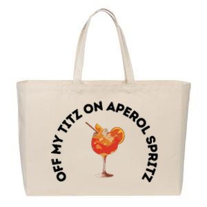 Italian Summer Drink Graphic Cotton Canvas Jumbo Tote