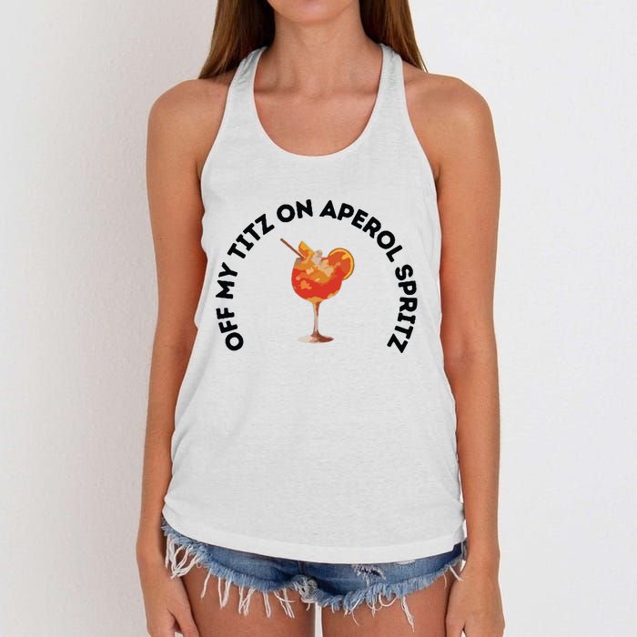 Italian Summer Drink Graphic Women's Knotted Racerback Tank