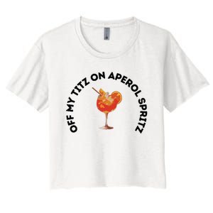 Italian Summer Drink Graphic Women's Crop Top Tee