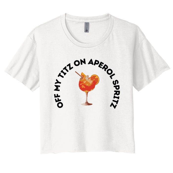 Italian Summer Drink Graphic Women's Crop Top Tee