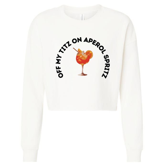 Italian Summer Drink Graphic Cropped Pullover Crew