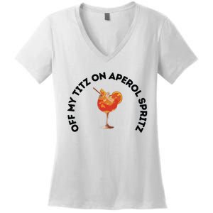 Italian Summer Drink Graphic Women's V-Neck T-Shirt