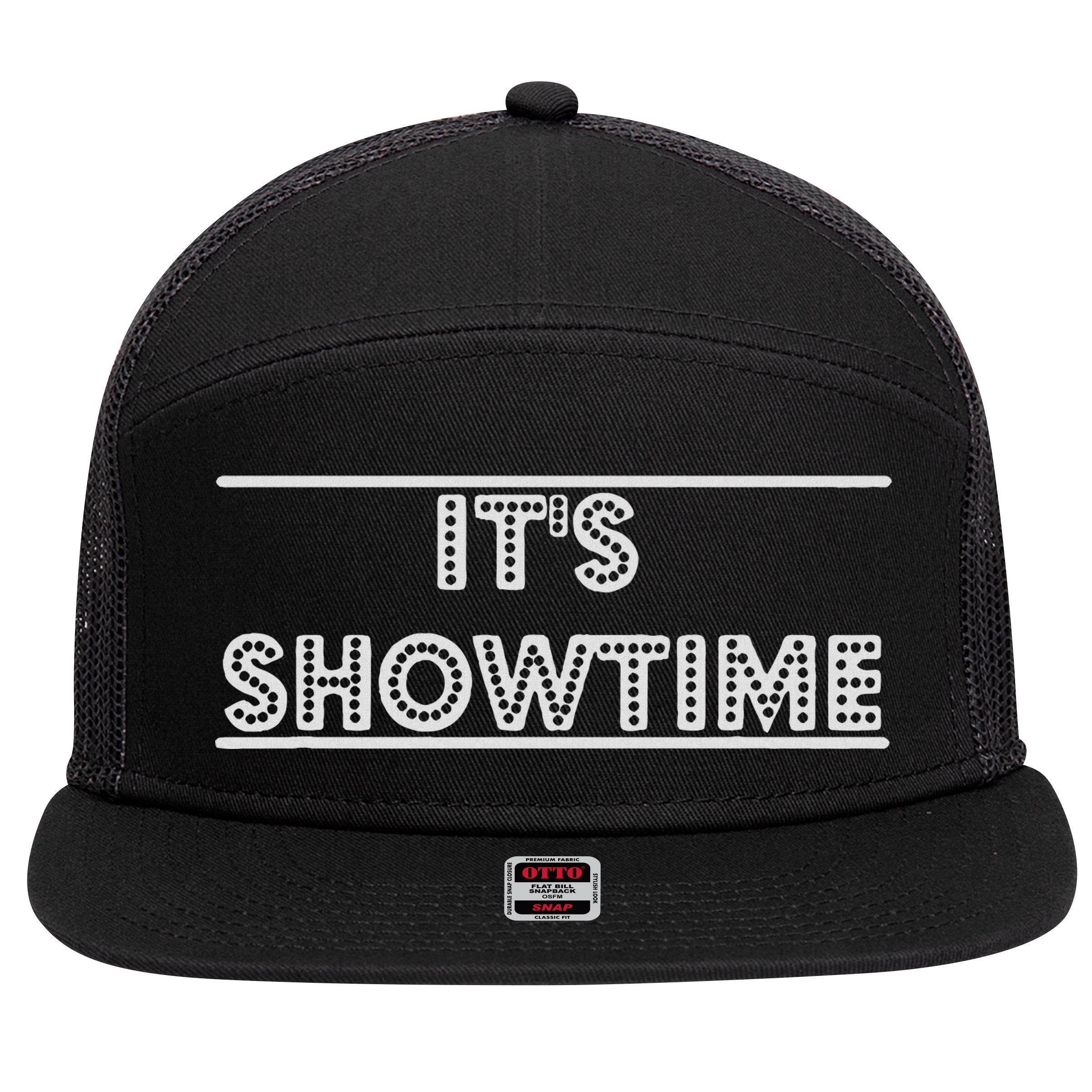 It's Showtime Drama Lover Drama Studen 7 Panel Mesh Trucker Snapback Hat