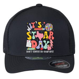 Its Staar Day Dont Stress Do Your Best Test Day Groovy Flexfit Unipanel Trucker Cap