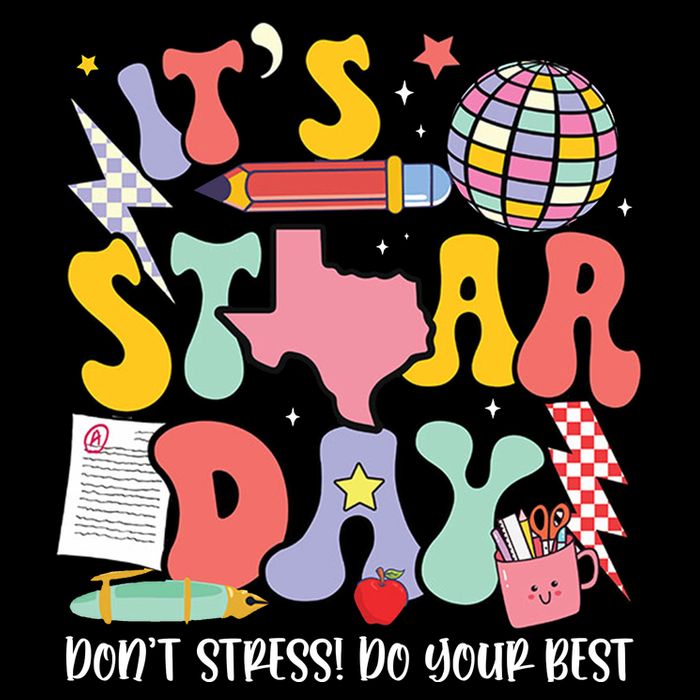 Its Staar Day Dont Stress Do Your Best Test Day Groovy Backpack