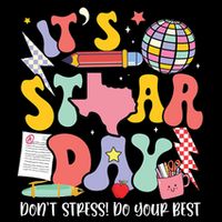 Its Staar Day Dont Stress Do Your Best Test Day Groovy 7-Panel Snapback Hat
