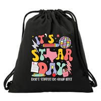 Its Staar Day Dont Stress Do Your Best Test Day Groovy Drawstring Bag