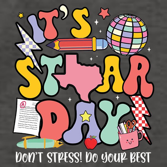 Its Staar Day Dont Stress Do Your Best Test Day Groovy Vector Backpack