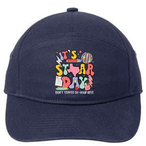 Its Staar Day Dont Stress Do Your Best Test Day Groovy 7-Panel Snapback Hat