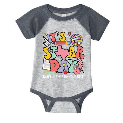 Its Staar Day Dont Stress Do Your Best Test Day Groovy Infant Baby Jersey Bodysuit