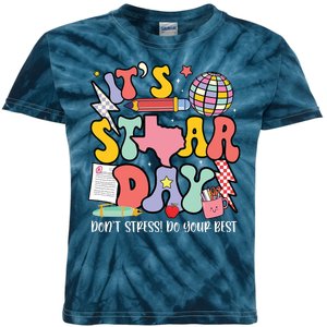 Its Staar Day Dont Stress Do Your Best Test Day Groovy Kids Tie-Dye T-Shirt