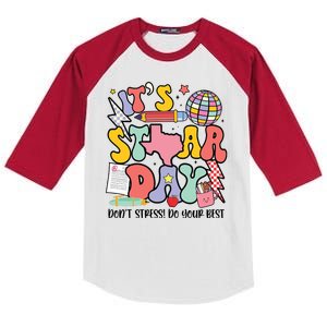 Its Staar Day Dont Stress Do Your Best Test Day Groovy Kids Colorblock Raglan Jersey