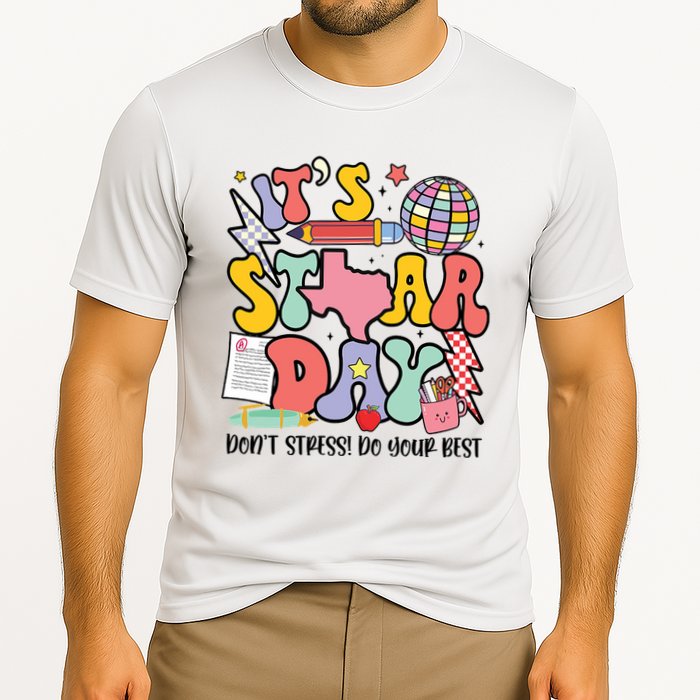 Its Staar Day Dont Stress Do Your Best Test Day Groovy Performance Shirt