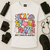 Its Staar Day Dont Stress Do Your Best Test Day Groovy Performance Shirt
