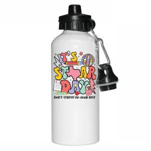 Its Staar Day Dont Stress Do Your Best Test Day Groovy Aluminum Water Bottle